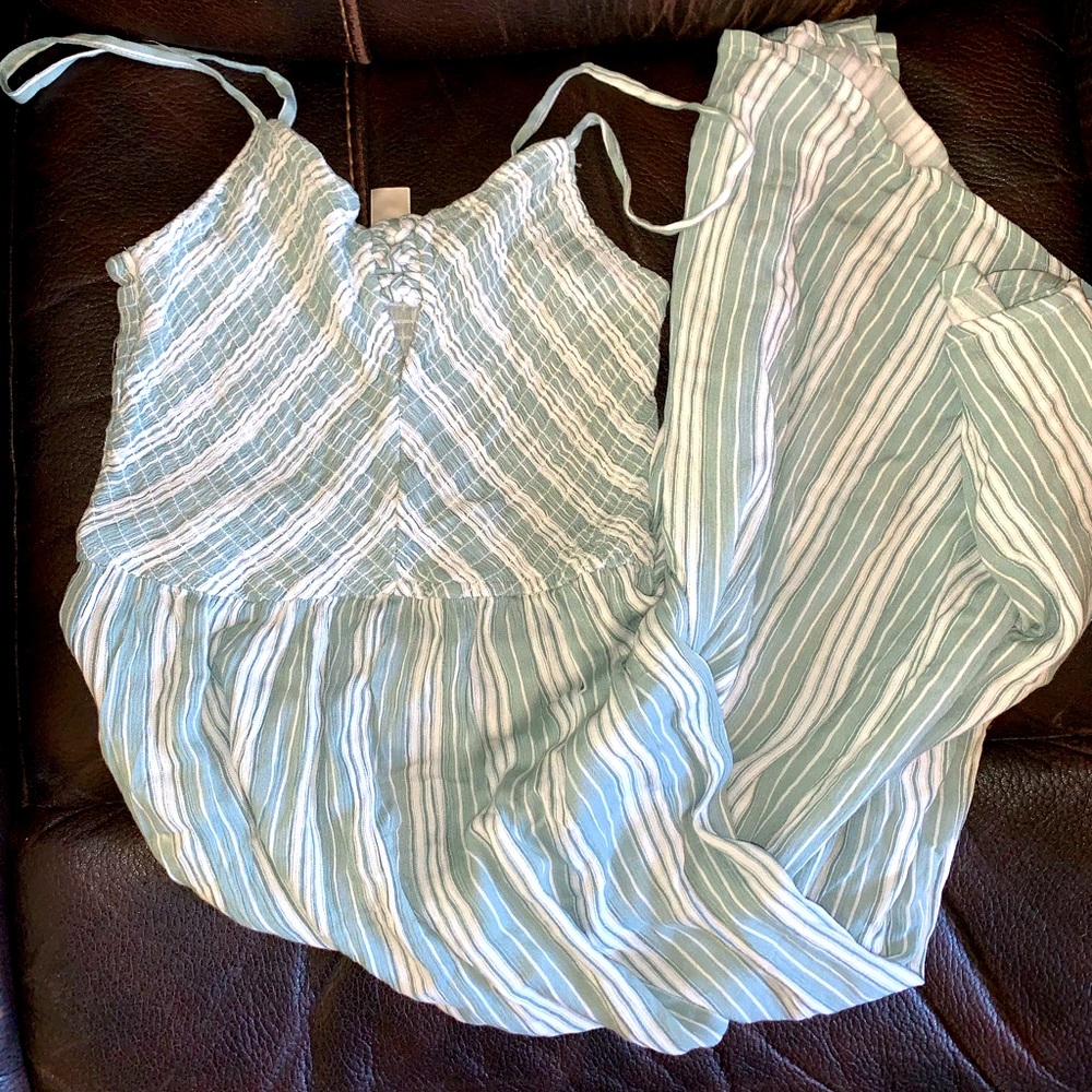 NWOT Japna light green stripe dress